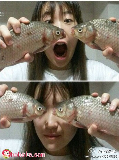 用鱼眼当双眼的妹子，不能直视了。。。